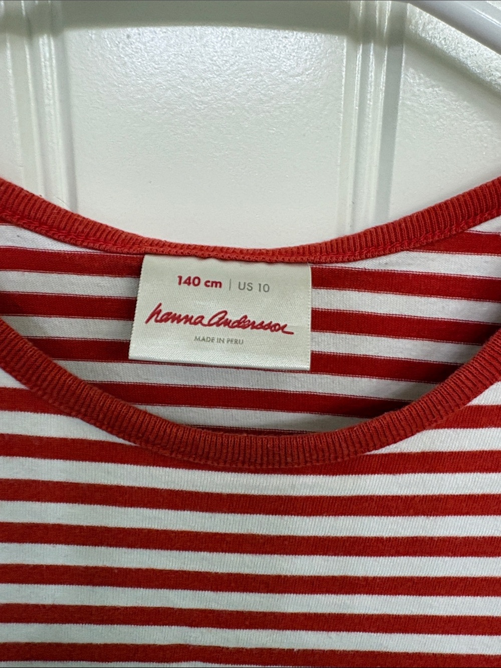 Hanna Andersson Red & Blue Floral Mixed-Print Dress Stripes, flowers, bunnies - Picture 6 of 10